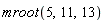 mroot(5, 11, 13)