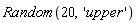Random(20, 'upper')