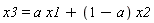 x3 = a*x1+(1-a)*x2