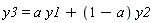y3 = a*y1+(1-a)*y2
