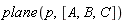 plane(p, [A, B, C])