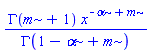 GAMMA(m+1)*x^(-alpha+m)/GAMMA(1-alpha+m)