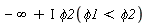 -infinity+I*phi2(phi1 < phi2)
