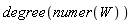 degree(numer(W))