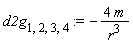 d2g[1, 2, 3, 4] := -4*m/r^3