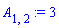 A[1, 2] := 3