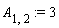 A[1, 2] := 3