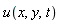 u(x, y, t)