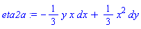 _DG([["form", M, 1], [[[1], -(1/3)*y*x], [[2], (1/3)*x^2]]])