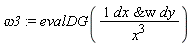 omega3 := evalDG(`&w`(dx, dy)/x^3)