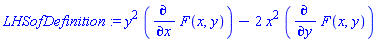 y^2*(diff(F(x, y), x))-2*x^2*(diff(F(x, y), y))