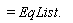 = EqList.  