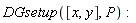 DGsetup([x, y], P)