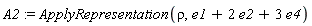 A2 := ApplyRepresentation(rho, e1+2*e2+3*e4)