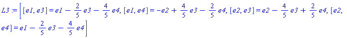 _DG([["LieAlgebra", Alg3, [4]], [[[1, 3, 1], 1], [[1, 3, 3], -2/5], [[1, 3, 4], -4/5], [[1, 4, 2], -1], [[1, 4, 3], 4/5], [[1, 4, 4], -2/5], [[2, 3, 2], 1], [[2, 3, 3], -4/5], [[2, 3, 4], 2/5], [[2, 4, 1], 1], [[2, 4, 3], -2/5], [[2, 4, 4], -4/5]]])