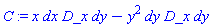 C := x*dx*D_x*dy-y^2*dy*D_x*dy