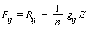 P[ij] = R[ij]-g[ij]*S/n
