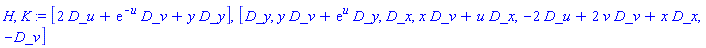 [_DG([["vector", M, []], [[[1], 2], [[2], exp(-u)], [[4], y]]])], [_DG([["vector", M, []], [[[4], 1]]]), _DG([["vector", M, []], [[[2], y], [[4], exp(u)]]]), _DG([["vector", M, []], [[[3], 1]]]), _DG([["vector", M, []], [[[2], x], [[3], u]]]), _DG([["vector", M, []], [[[1], -2], [[2], 2*v], [[3], x]]]), _DG([["vector", M, []], [[[2], -1]]])]