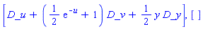 [_DG([["vector", M, []], [[[1], 1], [[2], (1/2)*exp(-u)+1], [[4], (1/2)*y]]])], []