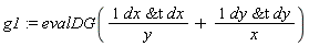 g1 := evalDG(`&t`(dx, dx)/y+`&t`(dy, dy)/x)