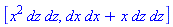 [_DG([["tensor", M, [["cov_bas", "cov_bas"], []]], [[[3, 3], x^2]]]), _DG([["tensor", M, [["cov_bas", "cov_bas"], []]], [[[1, 1], 1], [[3, 3], x]]])]