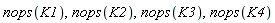 nops(K1), nops(K2), nops(K3), nops(K4)