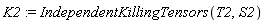 K2 := IndependentKillingTensors(T2, S2)