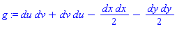 g := du*dv+dv*du-dx*dx/2-dy*dy/2