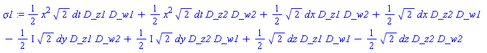 _DG([["tensor", N, [["cov_bas", "con_vrt", "con_vrt"], []]], [[[1, 5, 7], (1/2)*x^2*2^(1/2)], [[1, 6, 8], (1/2)*x^2*2^(1/2)], [[2, 5, 8], (1/2)*2^(1/2)], [[2, 6, 7], (1/2)*2^(1/2)], [[3, 5, 8], -((1/2)*I)*2^(1/2)], [[3, 6, 7], ((1/2)*I)*2^(1/2)], [[4, 5, 7], (1/2)*2^(1/2)], [[4, 6, 8], -(1/2)*2^(1/2)]]])