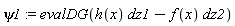 psi1 := evalDG(h(x)*dz1-f(x)*dz2)