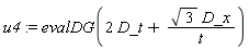 u4 := evalDG(2*D_t+sqrt(3)*D_x/t)
