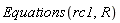 Equations(rc1, R)