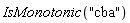 IsMonotonic("cba")