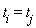t[i] = t[j]