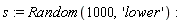 s := Random(1000, 'lower')
