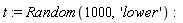 t := Random(1000, 'lower')