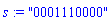 s := "0001110000"