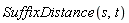 SuffixDistance(s, t)