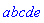 abcde