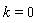 k = 0