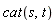 cat(s, t)
