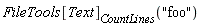 FileTools[Text][CountLines]("foo")