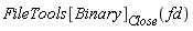 FileTools[Binary][Close](fd)