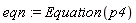 eqn := Equation(p4)
