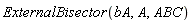 ExternalBisector(bA, A, ABC)