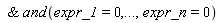 `&and`(expr_1 = 0, () .. (), expr_n = 0)