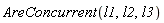 AreConcurrent(l1, l2, l3)