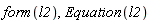 form(l2), Equation(l2)
