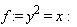 f := y^2 = x