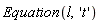 Equation(l, 't')